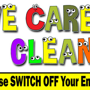 We Care About Clean Air - Child Safety PVC Banner alternate image