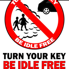 Turn Your Key Be Idle Free Pavement Sign alternate image