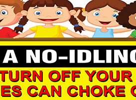 This Is A No Idling Zone PVC Banner alternate image