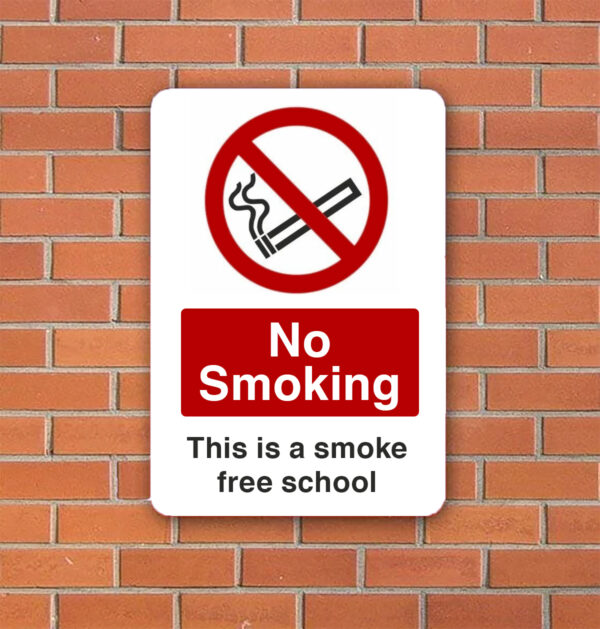 no smoking smoke free school