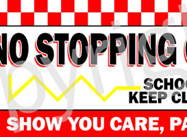 No Stopping On Zig Zags Banner - Don't Stop Here alternate image