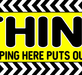 THINK Before You Park PVC Banner alternate image