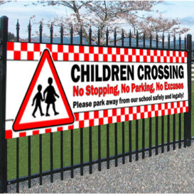 CHILDREN CROSSING! Child Safety PVC Banner alternate image