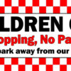 Children Crossing PVC Banner Road Safety No Stopping No Parking