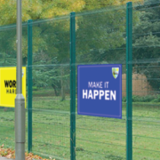 Inspirational banners mesh fencing