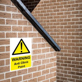 Warning Anti Climb Paint Sign alternate image