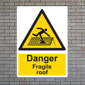 Warning Fragile Roof Sign