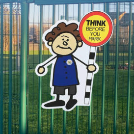Kiddie Cut Out Fence, Gate or Wall Mounted Parking Sign