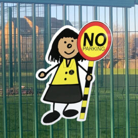Kiddie Cut Out Fence, Gate or Wall Mounted Parking Sign alternate image