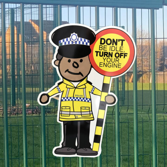 Police Officer Fence, Gate or Wall Mounted Parking Sign