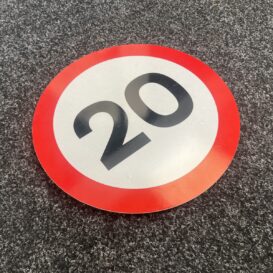 20mph Speed Safety Sign - Damaged Edge - Postage Included