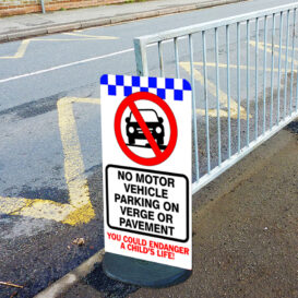 No Vehicle Parking On Verge or Pavement Pavement Sign alternate image