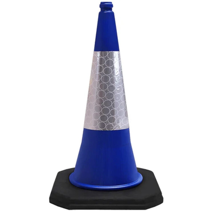 Blue 750mm 2-Piece Traffic Road Safety School Cone