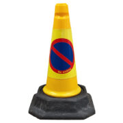 Yellow Road Safety No Waiting Traffic Cone