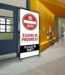 Quality Lightweight Tube Display – Exam Disruption / Disturbance message or custom graphics