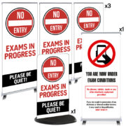 No Entry - Exams In Progress Multi Pack - Corridor Signage
