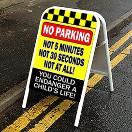 NO PARKING!! Pavement safety sign