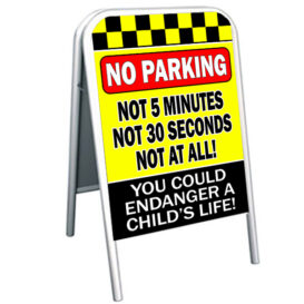 NO PARKING!! Pavement safety sign alternate image
