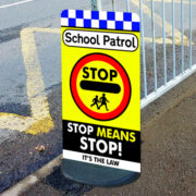 School Patrol Sign Stop Means Stop