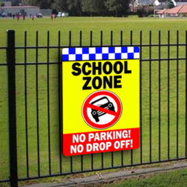 School Zone No Parking No Drop Safety Road Sign alternate image