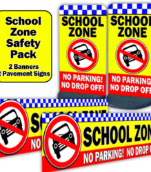 School Zone Multi Pack Road Safety Signs