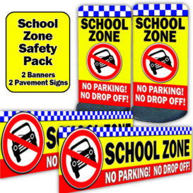 School Zone Multi Pack Road Safety Signs