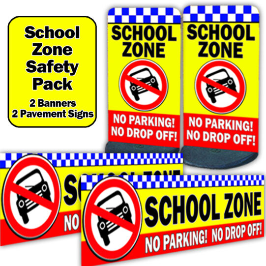 School Zone Multi Pack Road Safety Signs