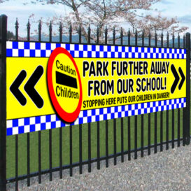 CAUTION CHILDREN! Park Further away PVC Banner