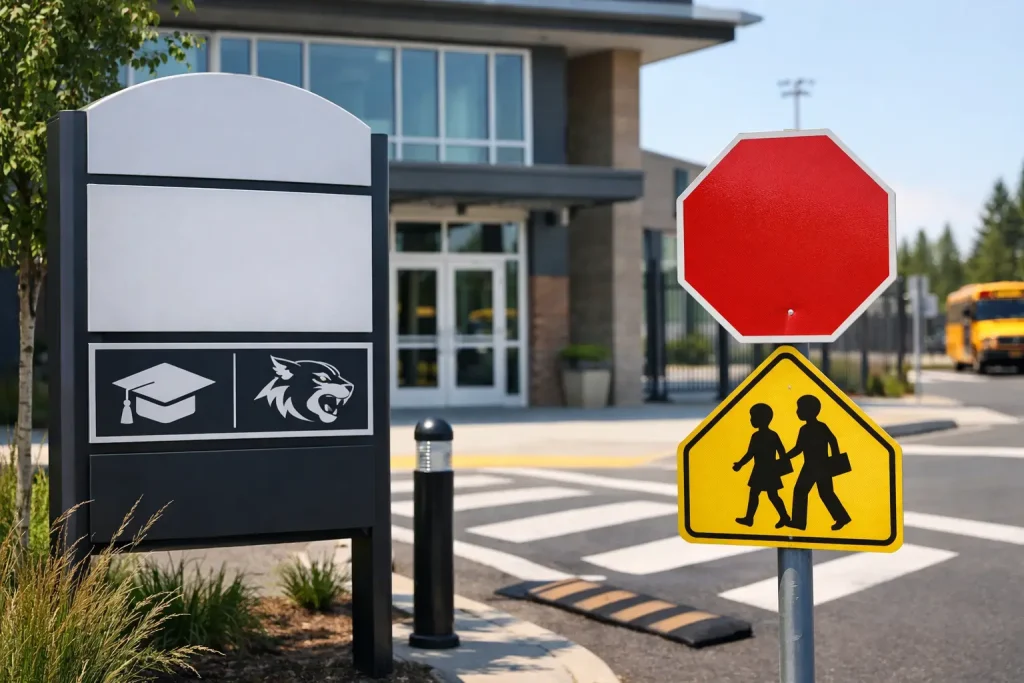 Custom School Signs for Safer, Clearer Sites