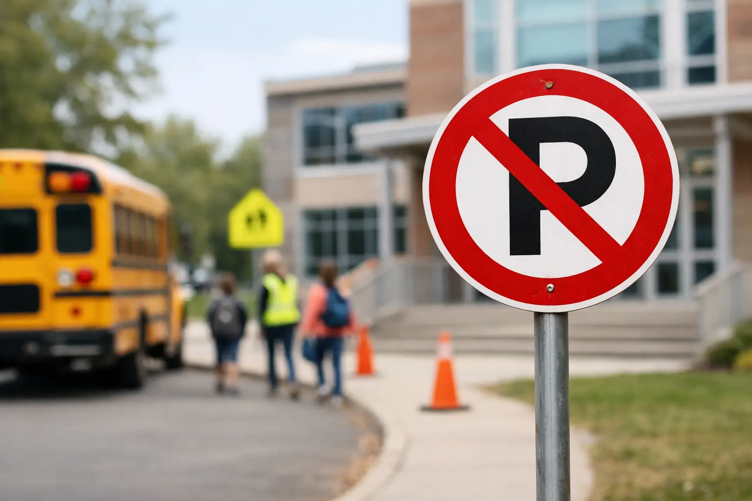 No Parking Signs for Schools That Improve Safety