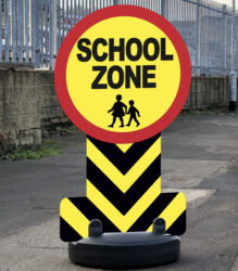 Safety Message Free Standing Pavement Signs