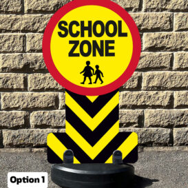 Safety Message Free Standing Pavement Signs alternate image