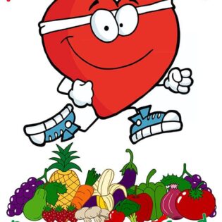 A Healthy Heart Needs Healthy Food Child Friendly Message Sign alternate image