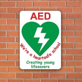 AED Heartsafe School Sign