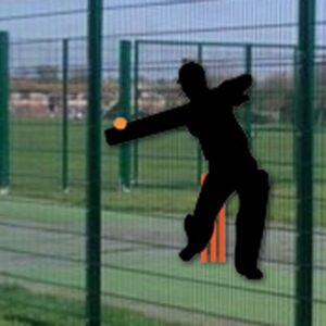 crickerer Siloette Fence Sports Sign