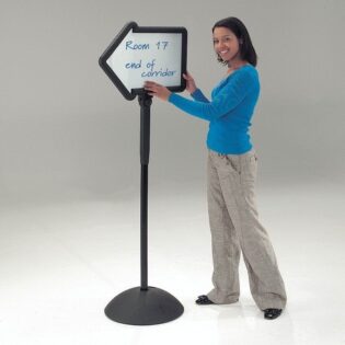 Double sided freestanding wipe boards different shapes