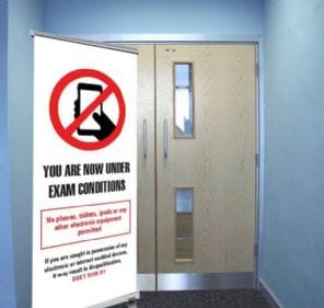 You are NOW under Exam Conditions Pull Up Banner