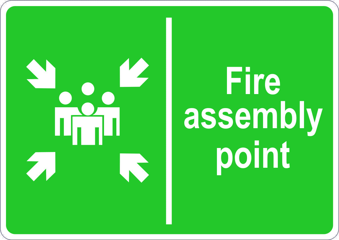 Fire Assembly Point Sign Size