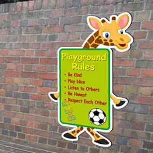 Giraffe Playground Rules Sign