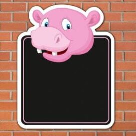 Hippo Topped Chalkboard