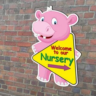 Hippo Nursery Directional Sign (Own Wording)