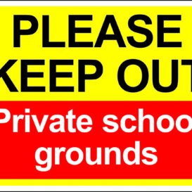 Keep Out School Grounds Sign alternate image