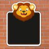Lion Topped Chalkboard