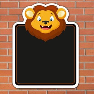 lion-topped-chalkboard-size-915mm-x-713mm-5mm-pvc-wall-fixing-2783-p