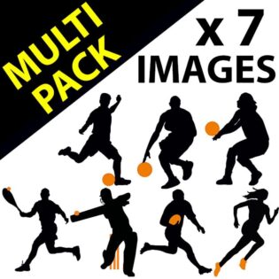 MULTI PACK Silhouette Sports Figures