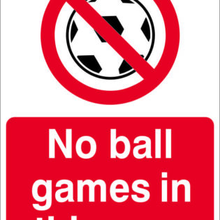 No Ball Games Sign alternate image