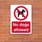 No Dogs Allowed Sign