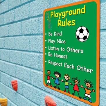 Playground Rules Sign