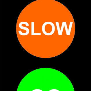 Traffic Light 'Stop Slow Go' Sign alternate image