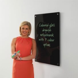 Write on coloured glass information boards